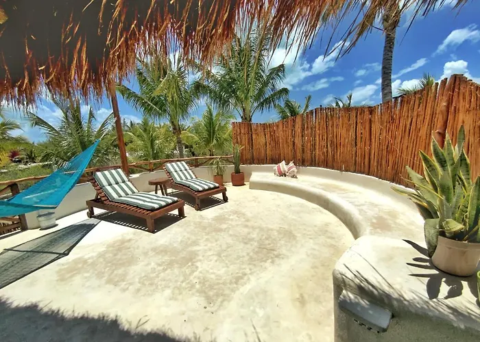 Casa Cacahuate Holbox-Casa Entera Con Jardin-Whole House With Garden